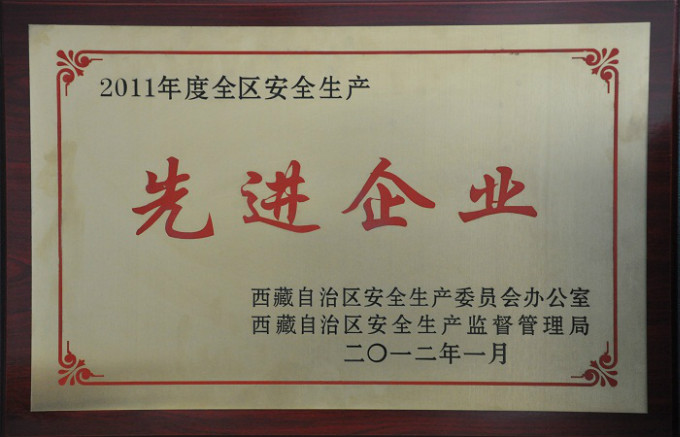 2012年安全生產先進企業(yè)